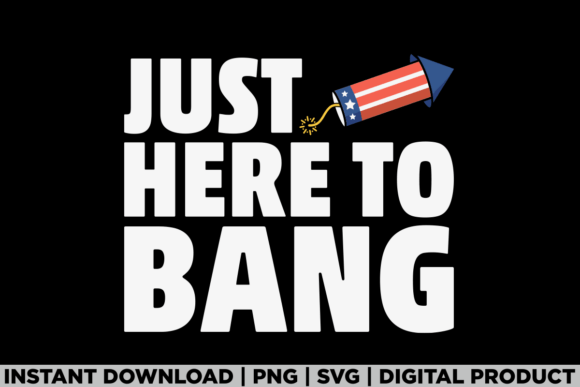 4th of July Just Here to Bang Fireworks Graphics
