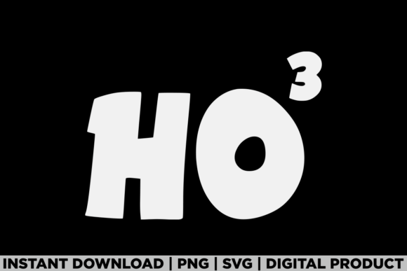 Ho Ho Ho Cubed Funny Christmas Holiday Graphics