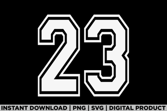 Number 23 Birthday Varsity Sports Team Graphics