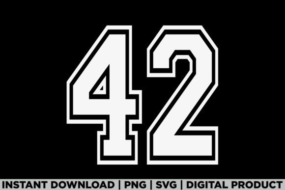 Number 42 Birthday Varsity Sports Team Graphics